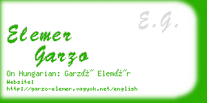 elemer garzo business card